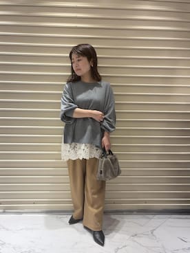 「アイテム（その他パンツ、イエロー系）」を使った、kogiさん（レディース・143cm）の秋コーディネート