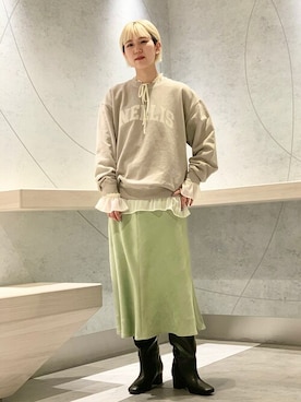 「odub」｜古川さん（レディース・161cm）の冬コーディネート