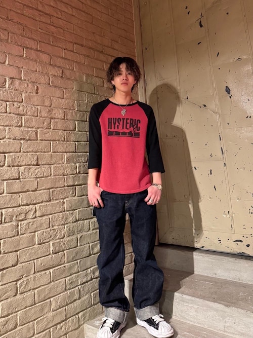 【BE:FIRSTソウタ着用】ヒステリックグラマー☆バイカラー 七分袖 tシャツ HYSTERIC AGENT 七分袖Tシャツ（Tシャツ/カットソー）｜HYSTERIC