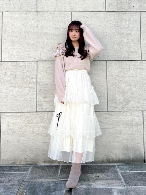 フォクシー foxeyブティック 40 ボレロ ニットカーディガン ホワイト