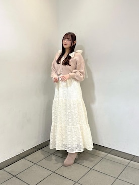 「MAJESTIC LEGON（マジェスティックレゴン）のアイテム」を使った、はるなさん（レディース・160cm）の冬コーディネート