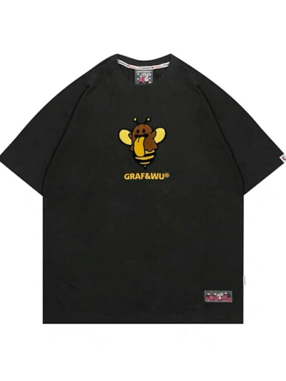 「フラワー、Tシャツ、くじら、おばけ、山、蜂、かたつむり、ブランドロゴ、GRAF&WU」｜「GRAF&WUの『GRAF&WU/グラフアンドウー』キャラクターシリーズTEE（Tシャツ/カットソー、グレー系）」を使った、SILVER BULLET ZOZOTOWN OFFICIALさん（メンズ・170cm）の夏コーディネートの1枚目の写真