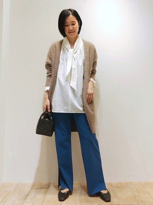qualite Vネックトップス qualite シャツ ブラウス Vネックボウタイブラウス : ZOZOTOWN