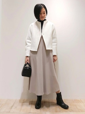 「qualite（カリテ）のアイテム（ブルゾン）」を使った、Chieさん（レディース・164cm）の秋コーディネート