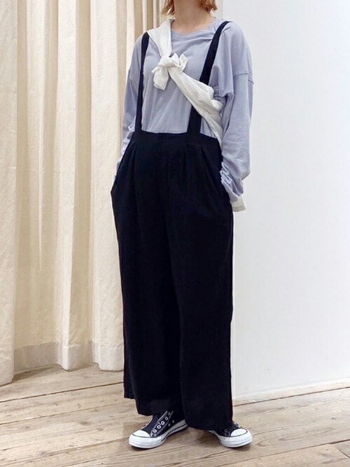tシャツ M1821 ４０強撚ビッグロンＴ レディース M1821 40強撚ビッグロングTシャツ(M ブルーグレー): トップス