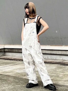 「RNA（アールエヌエー）のアイテム（オールインワン・サロペット）」を使った、RNA MEDIA ZOZOTOWN STAFFさん（レディース・152cm）の春コーディネート