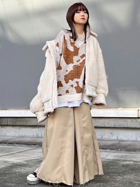 「RNA（アールエヌエー）のアイテム（その他アウター）」を使った、RNA MEDIA ZOZOTOWN STAFFさん（レディース・156cm）の秋コーディネート