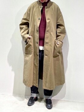 「ワーク」｜「アイテム（モッズコート）」を使った、RNA MEDIA ZOZOTOWN STAFFさん（レディース・155cm）の冬コーディネート