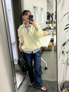 「大人カジュアルコーデ」｜「アイテム（スウェット）」を使った、undixcors_officialさん（レディース・162cm）の春コーディネート