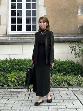 「アイテム（ドレス）」を使った、アンバサダーさん（レディース・157cm）の冬コーディネート