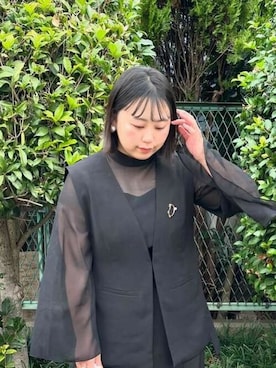 「アイテム（ドレス）」を使った、アンバサダーさん（レディース・155cm）の冬コーディネート