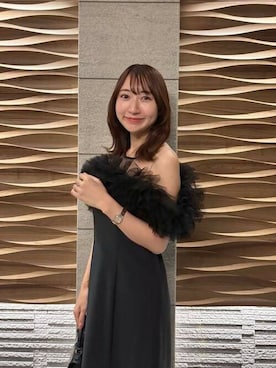 「アイテム（ドレス）」を使った、アンバサダーさん（レディース・153cm）の冬コーディネート
