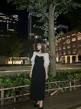 「アイテム（ドレス、ホワイト系）」を使った、アンバサダーさん（レディース・160cm）の冬コーディネート