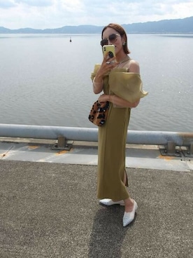 「アイテム（ドレス）」を使った、アンバサダーさん（レディース・158cm）の冬コーディネート