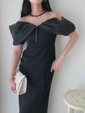 「アイテム（ドレス）」を使った、アンバサダーさん（レディース・163cm）の冬コーディネート