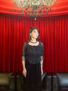 「アイテム（ドレス）」を使った、アンバサダーさん（レディース・165cm）の冬コーディネート