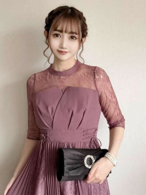 ミモレ丈&七分丈フォーマルビスチェセレモニー結婚式 パーティー