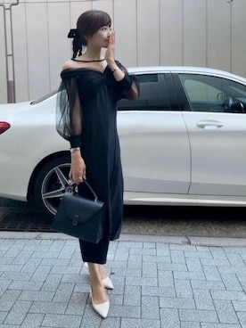「アイテム（ドレス）」を使った、アンバサダーさん（レディース・160cm）の夏コーディネート