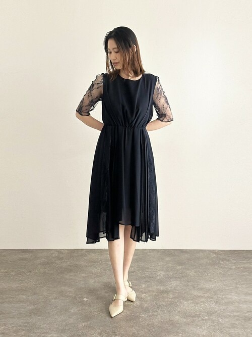 セール】ロング&七分袖フォーマルアシンメトリー大きいサイズ結婚式