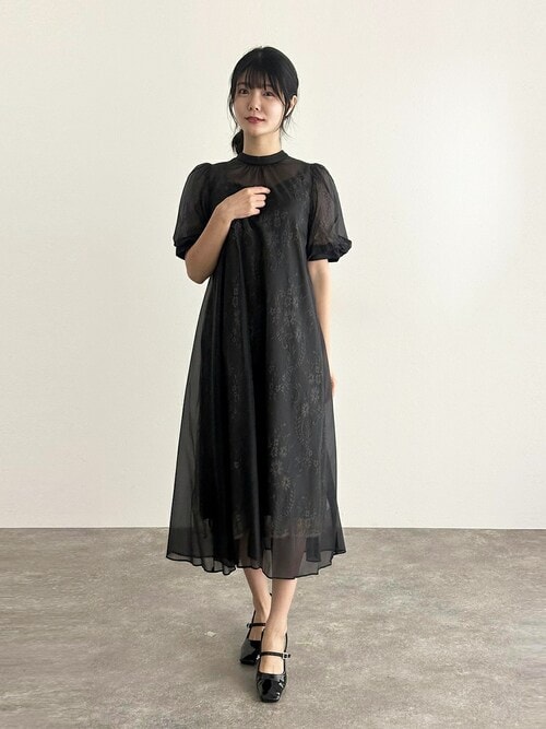 ★新品★MELROSE　Aラインシアードレス 結婚式 パーティー　二次会 シアーAラインワンピース 結婚式 パーティードレス オケージョン