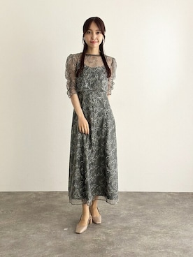 「アイテム（ドレス）」を使った、アンバサダーさん（レディース・159cm）の夏コーディネート