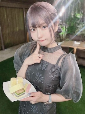 「アイテム（ドレス）」を使った、アンバサダーさん（レディース・160cm）の夏コーディネート