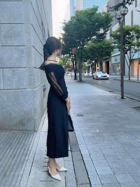 「アイテム（ドレス）」を使った、アンバサダーさん（レディース・160cm）の夏コーディネート