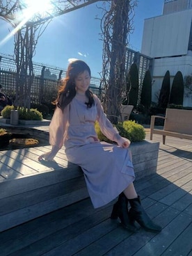 「アイテム（ドレス）」を使った、アンバサダーさん（レディース・158cm）の夏コーディネート