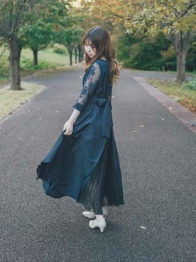「アイテム（ドレス）」を使った、アンバサダーさん（レディース・156cm）の夏コーディネート