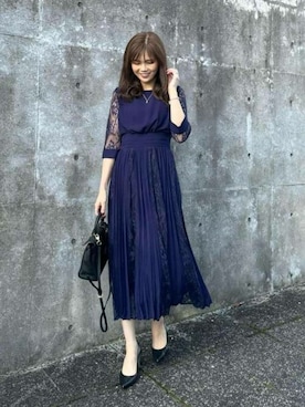 「アイテム（ドレス）」を使った、アンバサダーさん（レディース・166cm）の夏コーディネート