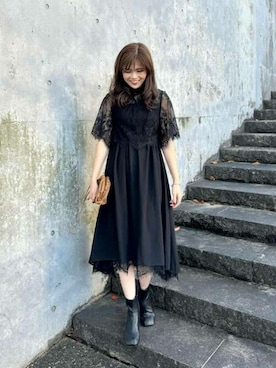 「アイテム（ドレス）」を使った、アンバサダーさん（レディース・166cm）の夏コーディネート