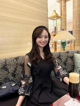「アイテム（ドレス）」を使った、アンバサダーさん（レディース・166cm）の夏コーディネート