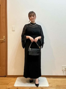「アイテム（ドレス）」を使った、アンバサダーさん（レディース・155cm）の夏コーディネート