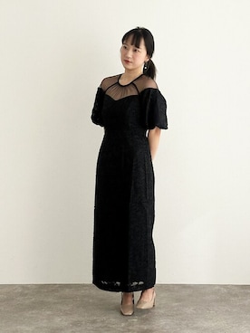 「アイテム（ドレス）」を使った、アンバサダーさん（レディース・158cm）の秋コーディネート