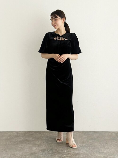 【断捨離中】ミモレ丈＆袖ありフォーマルジレ付きオケージョンドレスワンピース 断捨離中様専用】ミモレ丈＆袖ありフォーマルジレ付きオケージョンドレス