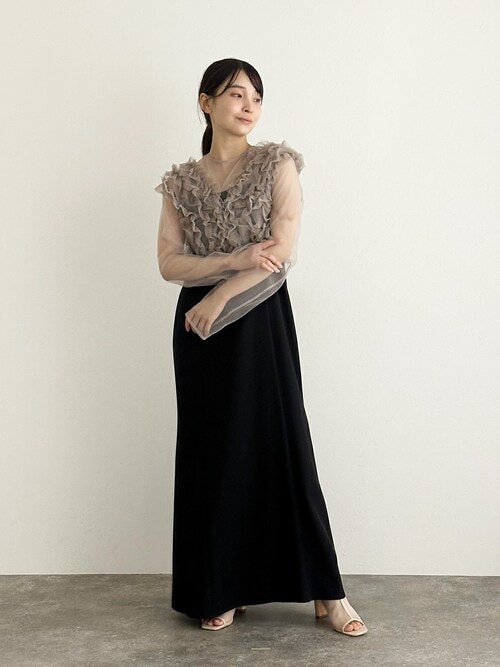 セール】袖あり&ミモレ丈同窓会3点セットセレモニー結婚式フォーマル