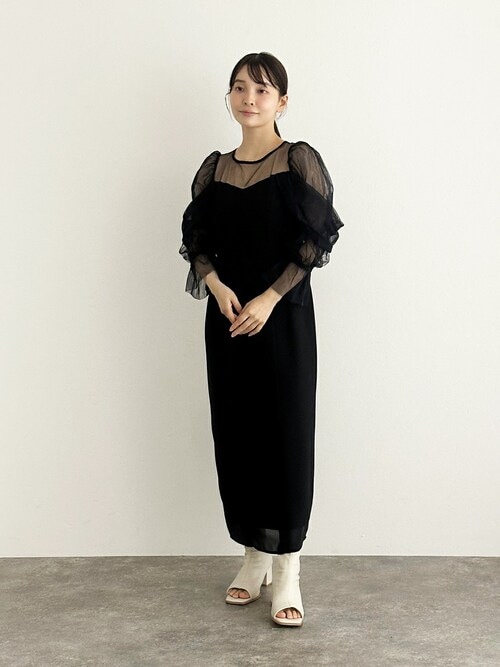 結婚式 同窓会 オケージョンドレス パーティードレス 袖あり&ロング