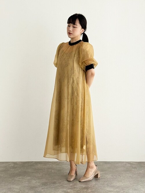 セール】袖あり&ロング パーティードレス シアーお呼ばれ結婚式