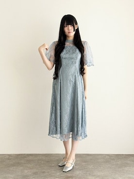 「アイテム（ドレス）」を使った、アンバサダーさん（レディース・171cm）の秋コーディネート