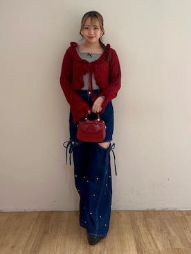 「フェミニン 」｜「アイテム（パンツ）」を使った、Nanakoさん（レディース・156cm）の冬コーディネート