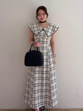 「フェミニン 」｜Nanakoさん（レディース・156cm）の夏コーディネート
