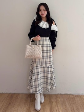 「MAJESTIC LEGON（マジェスティックレゴン）のアイテム」を使った、Nanakoさん（レディース・156cm）の秋コーディネート