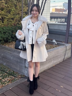 「MAJESTIC LEGON（マジェスティックレゴン）のアイテム」を使った、Nanakoさん（レディース・156cm）の秋コーディネート