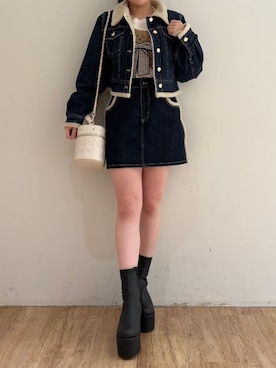 「イエベ春」｜Nanakoさん（レディース・156cm）の冬コーディネート