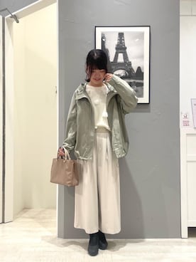 「雨」｜Meguさん（レディース・160cm）の春コーディネート