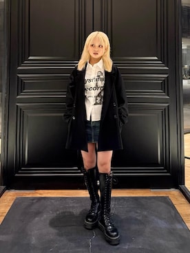 「シャツ 」｜「アイテム（その他アウター）」を使った、aykさん（レディース・157cm）の秋コーディネート