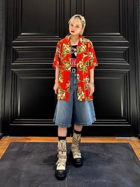 【ヒステリックグラマー】 VIXEN GIRLジャカード キャミソール HYSTERIC GLAMOUR（ヒステリックグラマー）の「VIXEN GIRLジャ
