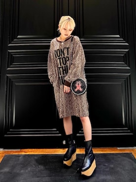 「パイソン柄」｜aykさん（レディース・157cm）の秋コーディネート