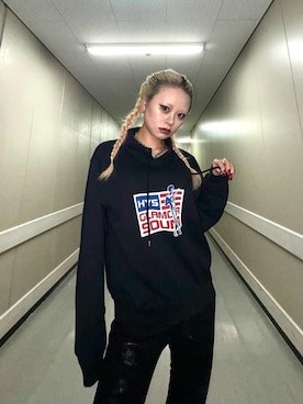 ヒステリックグラマー　HYS ROCKER プリントスウェット HYSTERIC GLAMOUR（ヒステリックグラマー）の「HYS ROCKER