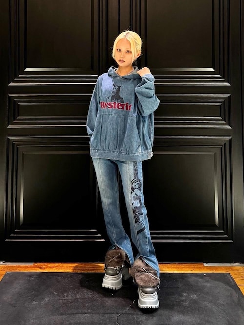 GUITAR GIRL センタースリットデニムパンツ（デニムパンツ）｜HYSTERIC